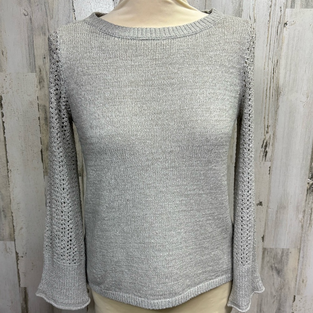 LOFT Crochet Sleeve Sweater